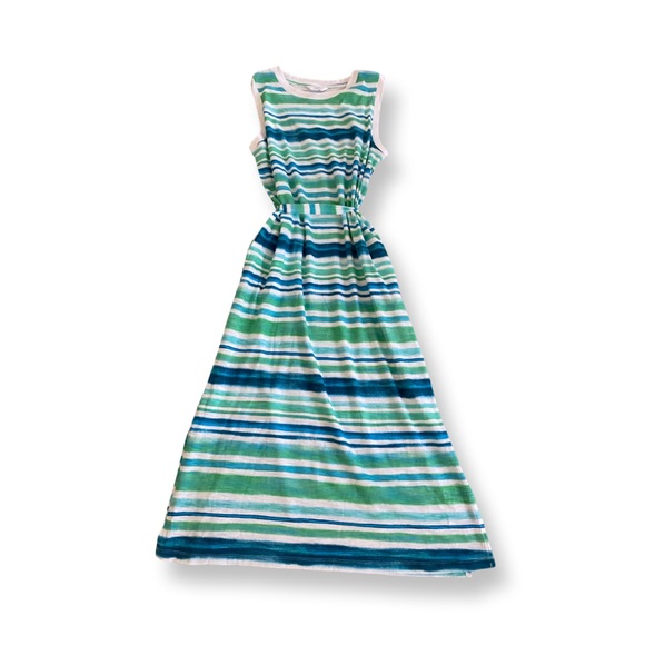 Striped Blue Beach Dress - Picture 2 of 3